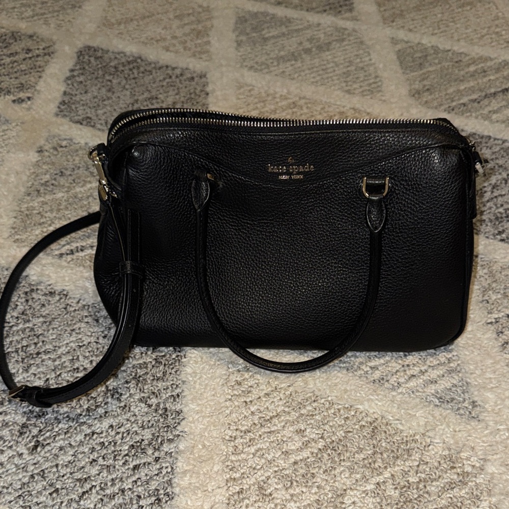 Kate Spade Black Pebbled Leather Satchel